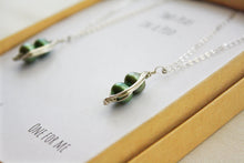 Load image into Gallery viewer, Gift for Grandma, Necklace for Grandma, Gift from Granddaughter, Birthday Gift for Grandma, Pea Pod Necklace Set of 2
