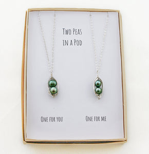 Gift for Cousin, Necklace for Cousin, Gift from Cousin, Birthday Gift for Birthday, Pea Pod Necklace Set of 2