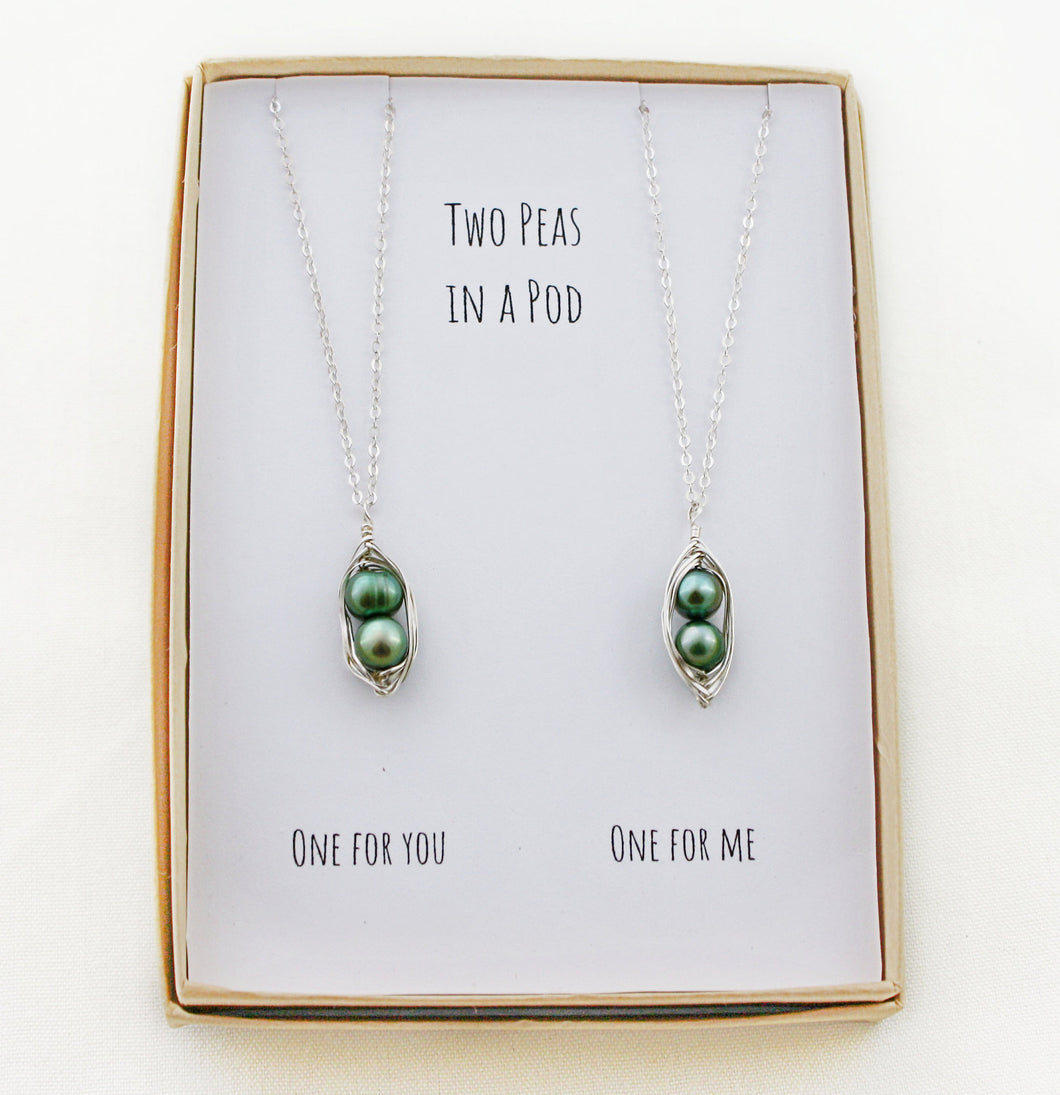 Gift for Cousin, Necklace for Cousin, Gift from Cousin, Birthday Gift for Birthday, Pea Pod Necklace Set of 2