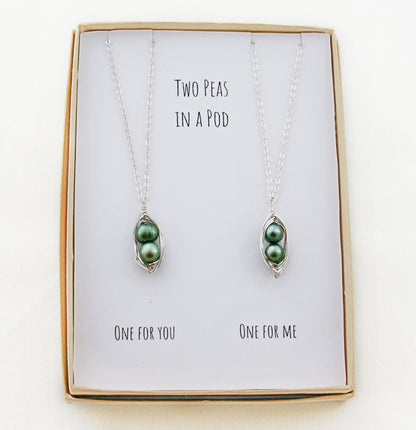 Two Peas in a Pod Friendship Necklace (Set of 2)