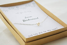 Load image into Gallery viewer, Junior Bridesmaid Proposal Gift, Junior Bridesmaid Necklace, Junior Bridesmaid Gift, Jr Bridesmaid Proposal, Wedding Party Gifts
