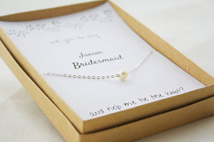Junior Bridesmaid Proposal Gift, Junior Bridesmaid Necklace, Junior Bridesmaid Gift, Jr Bridesmaid Proposal, Wedding Party Gifts