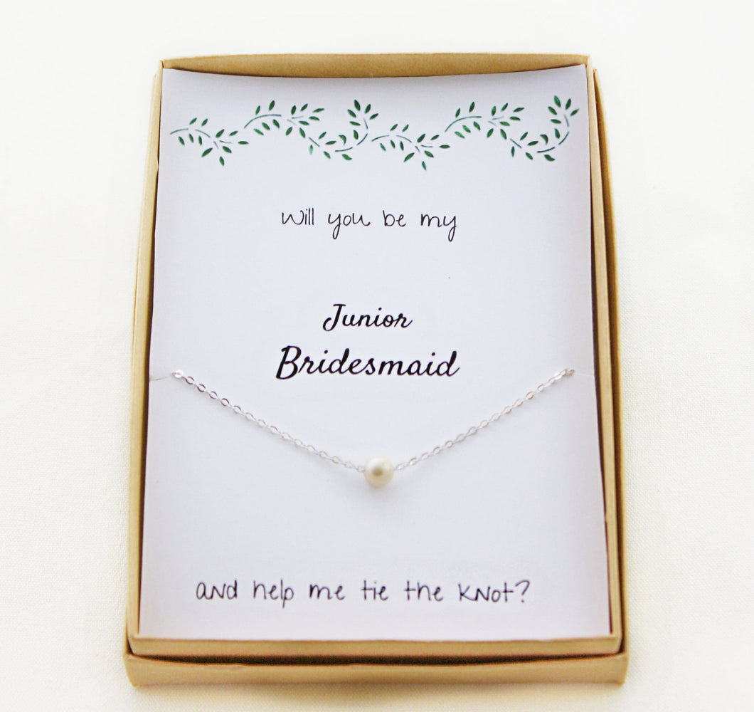 Junior bridesmaid clearance necklace