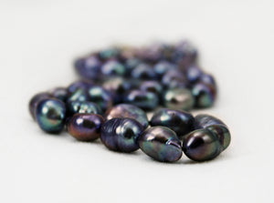 Black Pearl Necklace, Galaxy Necklace, Gifts for Her, Iridescent Pearl Necklace, Freshwater Pearl, Baroque Pearl, Vintage Inspired