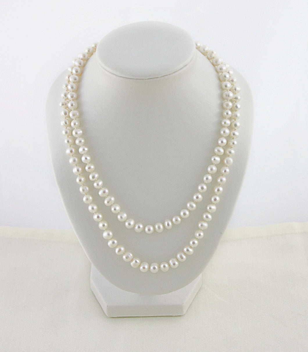 Two Strand Pearl Necklace, Multistrand Pearl Necklace, Wedding Necklace, Vintage 2 Strand Pearl Necklace, Double Strand Pearl Necklace