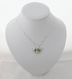 Honey Bee Pearl Pendant Necklace