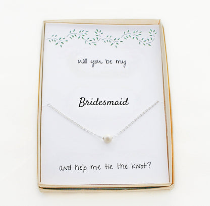 Bridesmaid Proposal Pearl Pendant