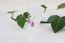 Load image into Gallery viewer, Violet Pearl Earrings, Purple Drop Earrings, Violet Bridesmaid Earrings, Violet Wedding Earrings, Violet Freshwater Pearl Earrings
