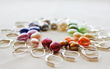 Load image into Gallery viewer, Pink Pearl Drop Earrings, Pale Rose Pearl Earrings, Pink Bridesmaid Earrings, Pink Wedding Earrings, Pink Freshwater Pearl Earrings
