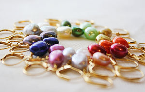 Champagne Pearl Earrings, Beige Pearl Earrings, Soft Yellow Earrings, Champagne Wedding Earrings, Beige Freshwater Pearl Earrings