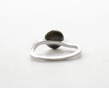 Load image into Gallery viewer, Black Pearl Ring, Sterling Silver Ring, Pearl Engagement, Real Pearl Ring, Black Pearl Jewelry, Cultured Pearl Ring, Black Freshwater Pearl

